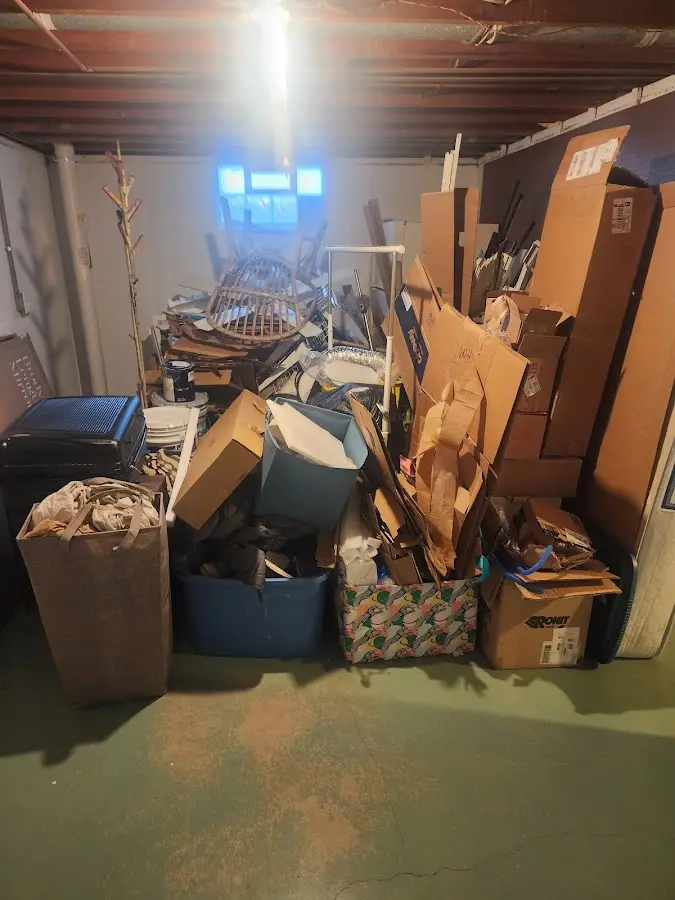 Roll-off dumpster container at job site for Roll Off Dumpster Rental in Highlands